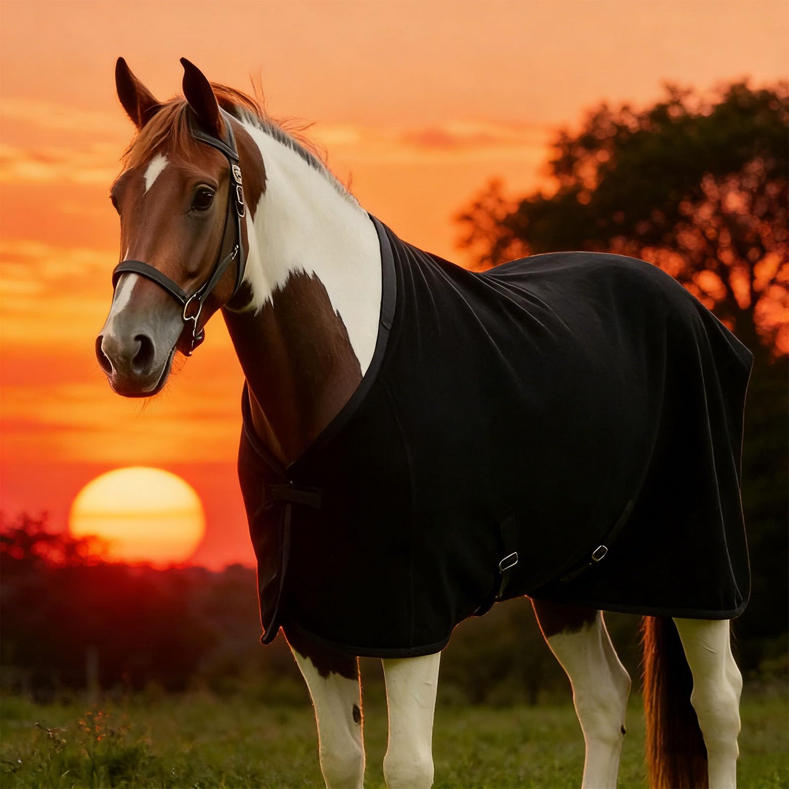 La Copertura per Cavallo in Pile Resistente garantisce Calore e Sicurezza per i nelle Zone Fredde Attrezzatura per da Equitazione
