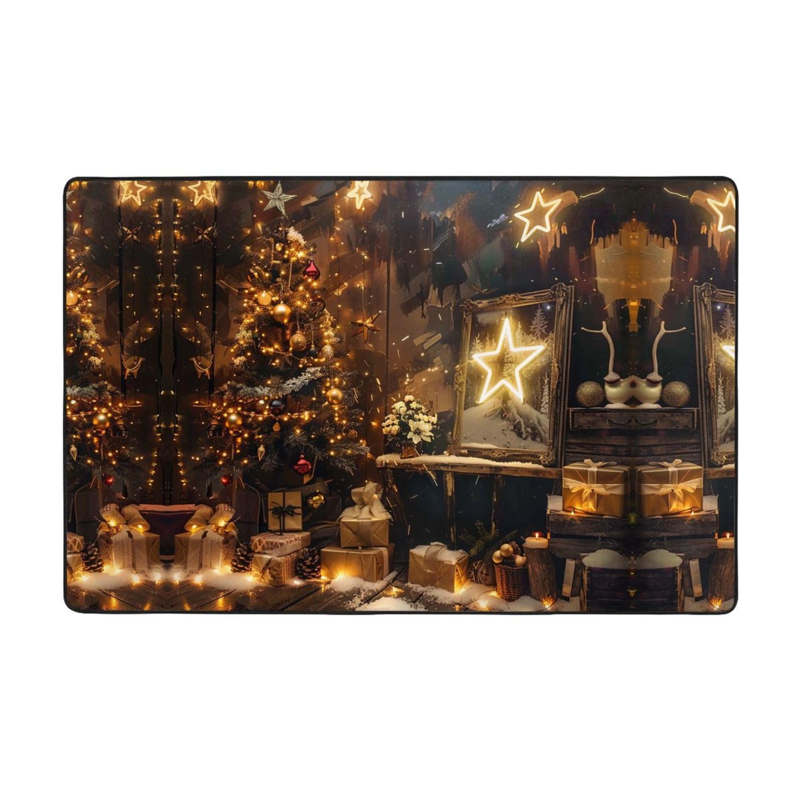 Tapis doux et confortable Merry Christmas pour feerie de Noel