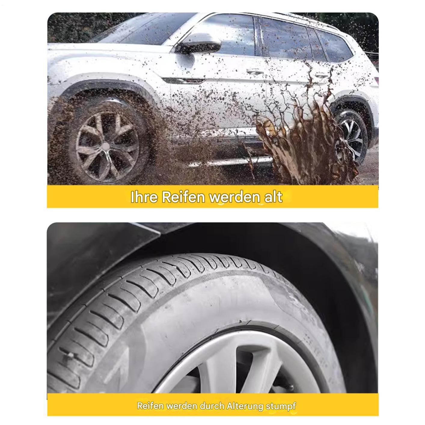 de roue pour pneus de voiture – 100 g de dissolvant et revêtement brillant | Amélioration de l'aspect des pneus durable pour le nettoyage, la rénovation, la rénovation et la cire des roues de