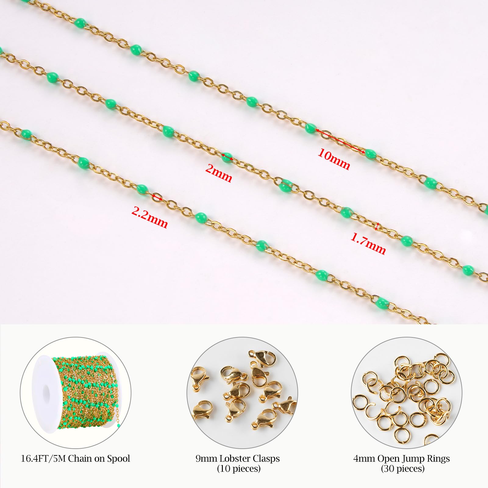 Gold Plated Jewelry Chains - Bulk for Necklace Making -2 Gold Plated Jewelry Chains - Bulk for Necklace Making -2