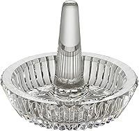 Waterford Crystal Round Ring Holder - Elegant Jewelry Organizer for Rings, Necklaces & Earrings