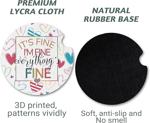 Miniatura 5 de Posavasos de automóvil para portavasos de automóvil, 2 unidades, portavasos para automóvil, tapete de goma antideslizante con muesca para dedo,