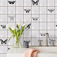 Vista 29 de Alwayspon Adhesivo de vinilo autoadhesivo para despegar y pegar, transferencias de azulejos de pared autoadhesivos pegatina decorativa