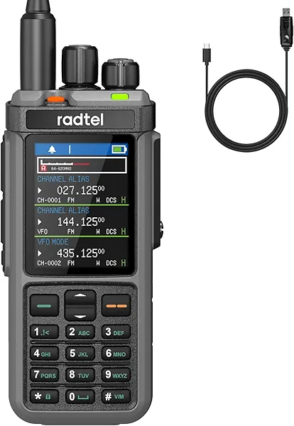 Radtel RT-880 Walkie Talkie 10W Portable Ham Radio 1024 Channels HF CB SSB Rx with Cross-Band Repeater, 2.4 Inch Color Display, 2400mAh Rechargeable Battery,