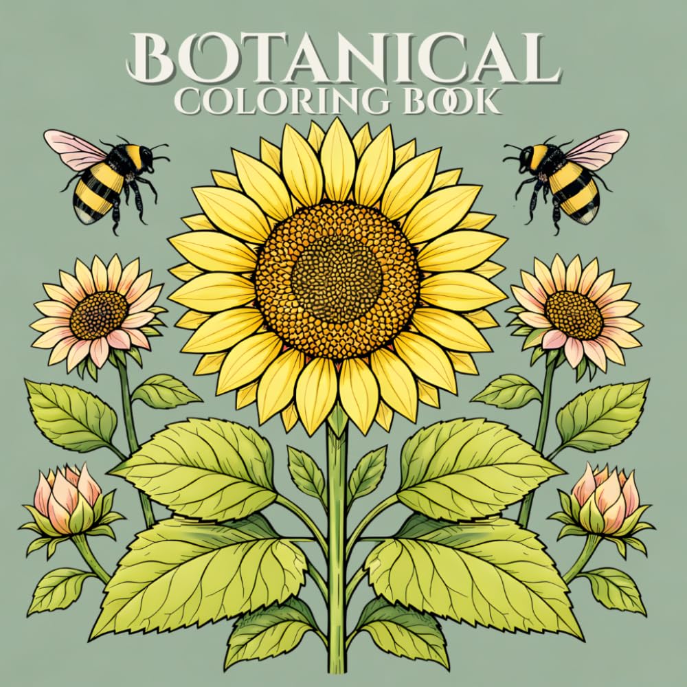 Botanical Coloring Book for Adults: Vintage-Inspired Floral Illustrations for Relaxation and Mindful Coloring (The Quiet Naturalist)