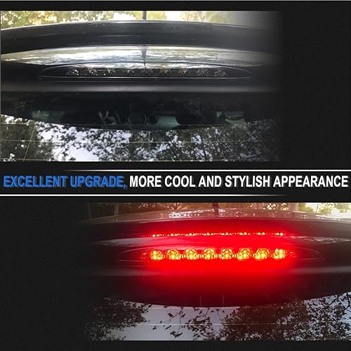 Miniatura 6 de SHINEFIT Tercera luz de freno de montaje alto compatible con Cooper R50 R53 2002-2006, lente ahumada