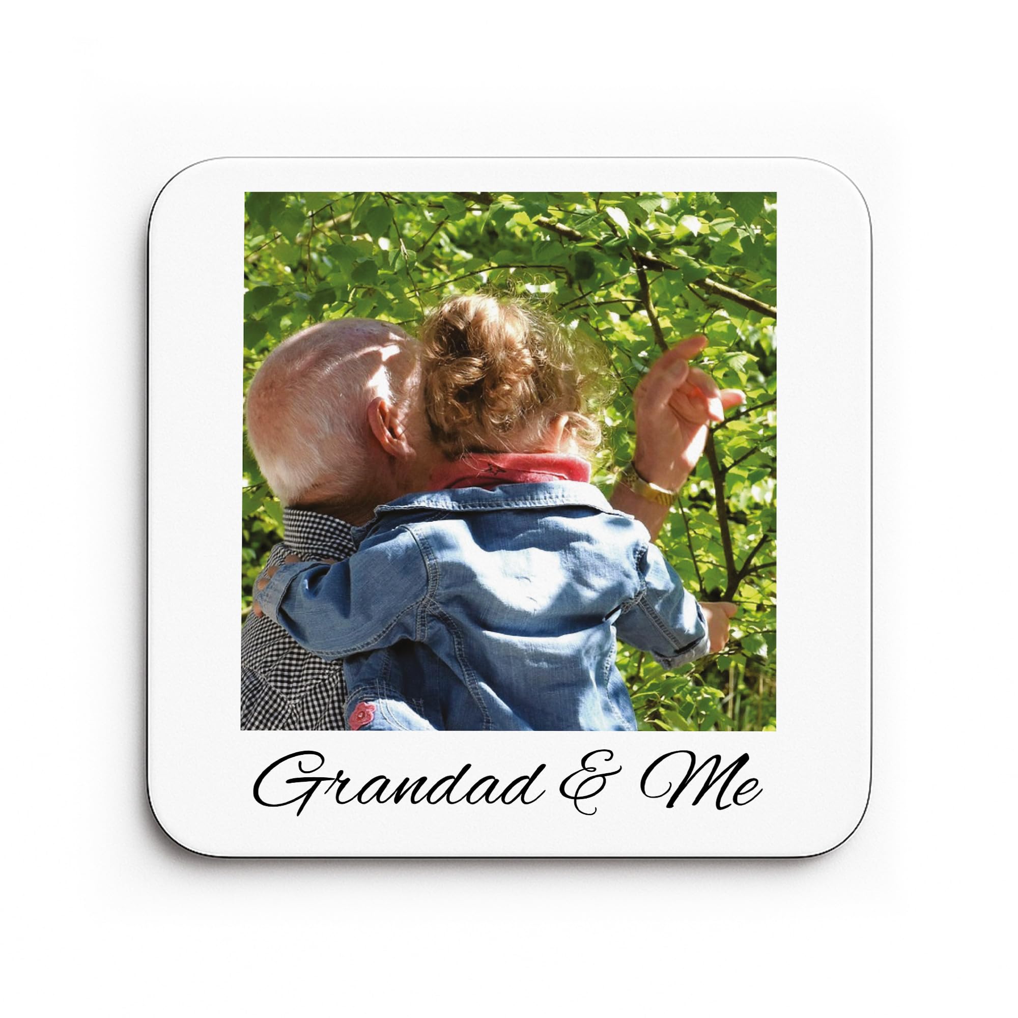 Red Ocean Personalised Grandad Gift Grandad And Me Photo Coaster Gift For From Granddaughter Grandson For Birthday Love