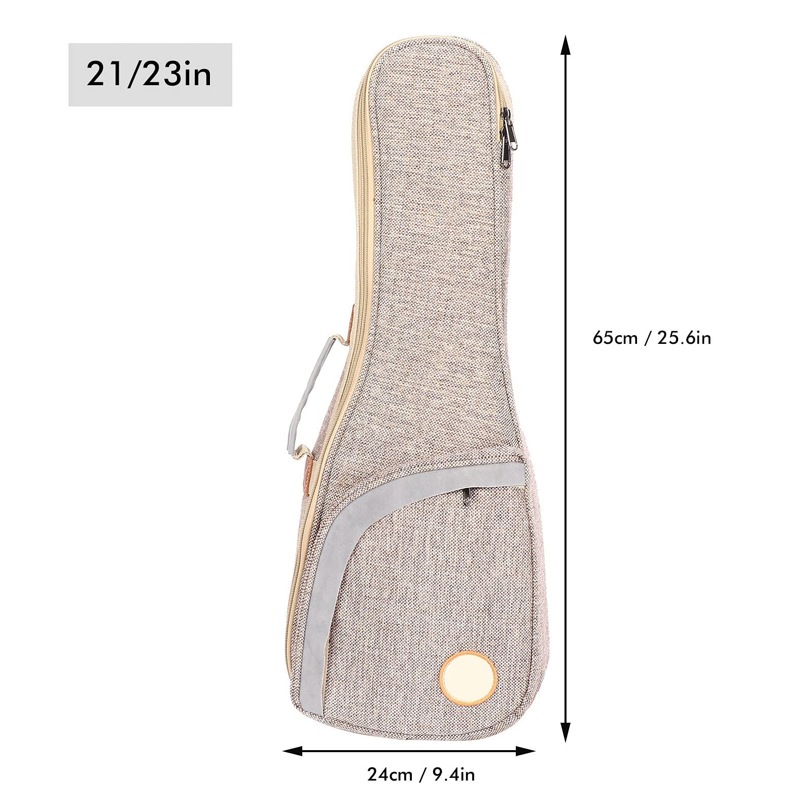 Eujgoov Ukulele-Tasche, Baumwolle Leinen Gewebter Stoff Verdicken Rucksack Ukulele Aufbewahrungskoffer (21/23in Universal)