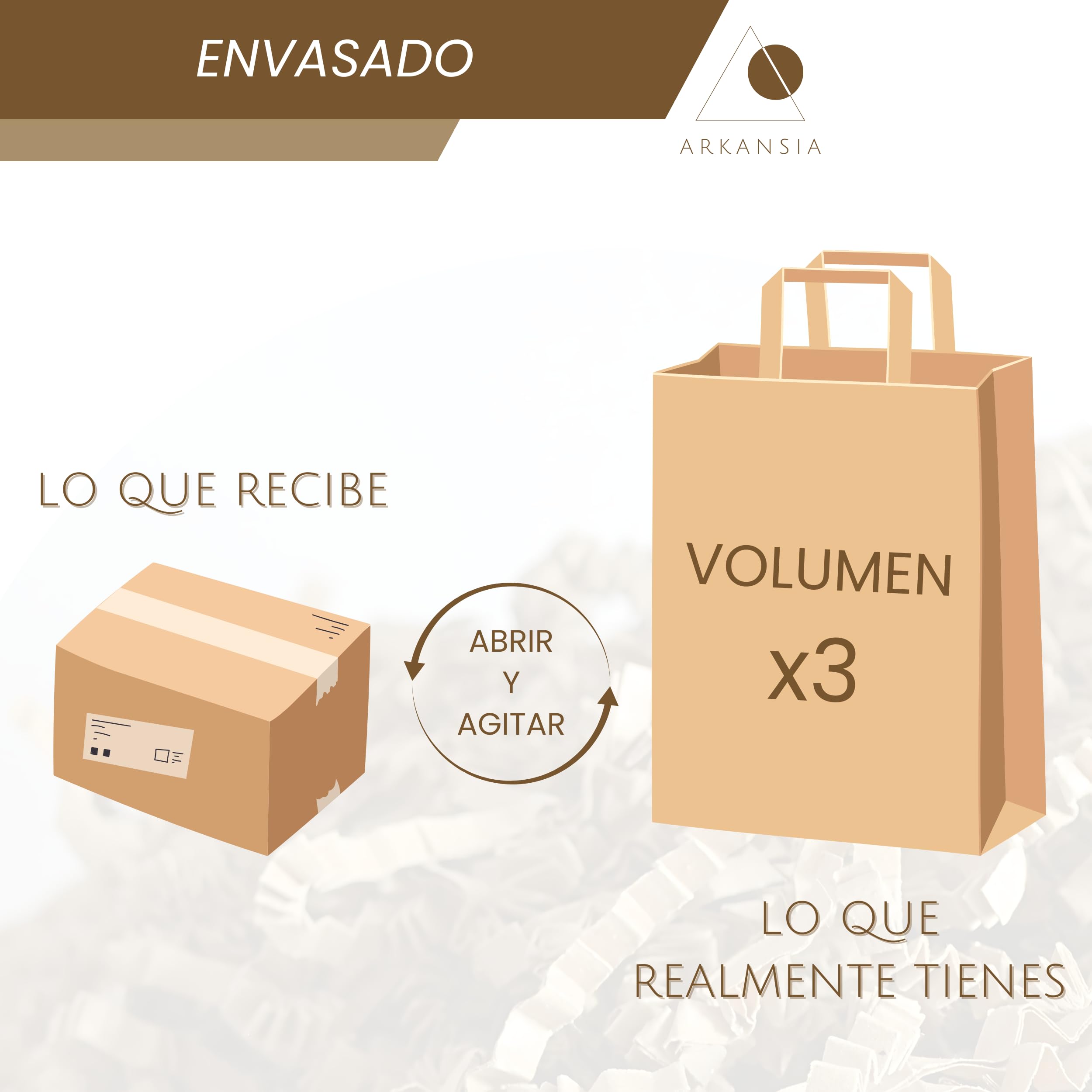 1 Kg de Papel Triturado para Relleno de Cajas de Regalo y Cestas – Virutas de Papel Kraft, Relleno, Protección, Decoración, Boda, Fiesta, Cumpleaños, Nacimiento (Kraft, 1 Kg)
