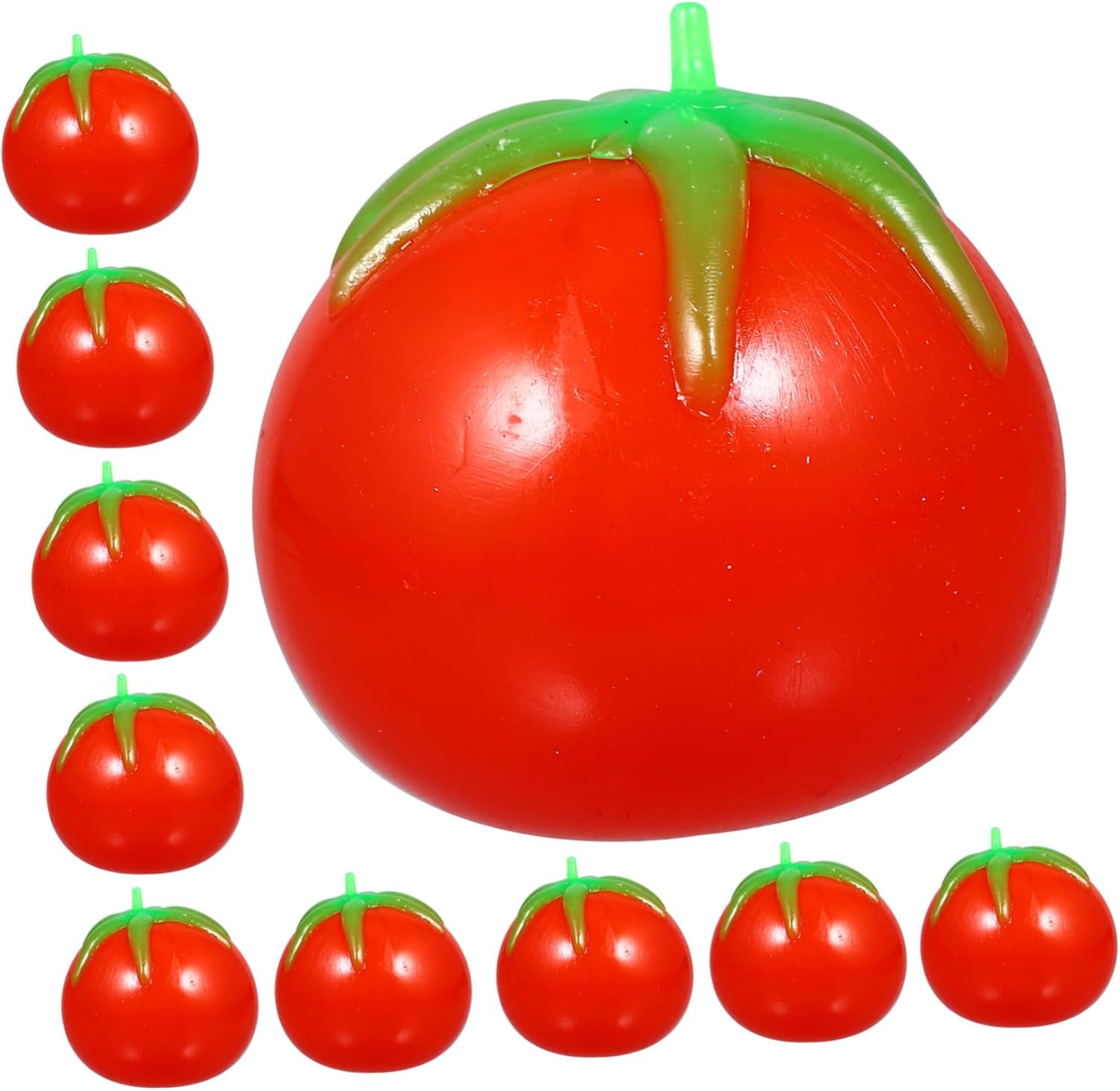 12Pcs Tomato Shaped Stress Relief Balls Decompression Squeeze Plaything for Anxiety Relief Adults Sensory Classroom Use