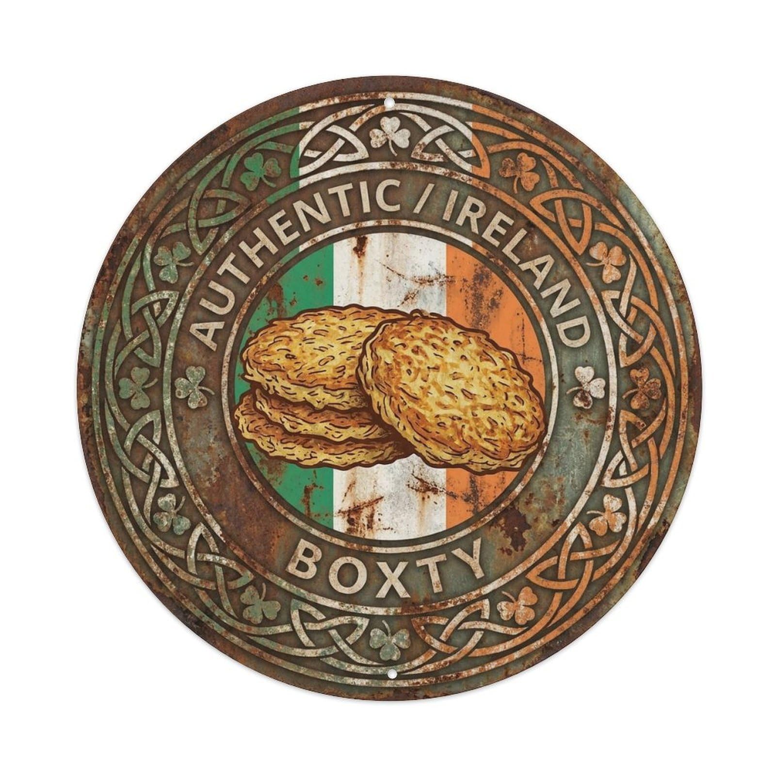 Ireland Travel Boxty Irish Potato Dish Cuisine Metal Tin Sign