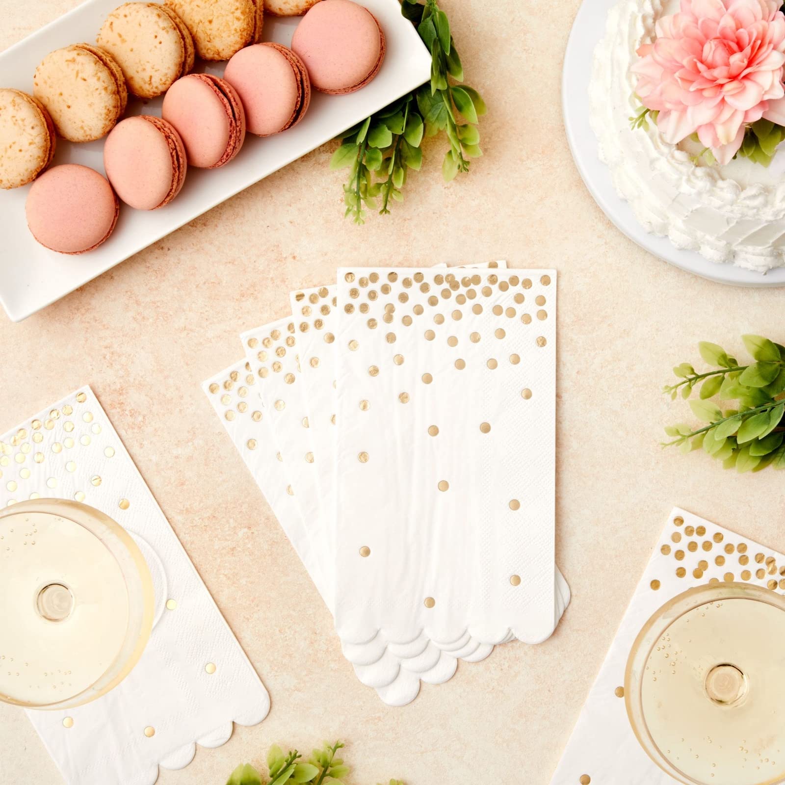 Sparkle And Bash Monogramm-Servietten Mit Buchstabe S – Goldfolie, 100 Stück, 10,2 X 20,3 Cm, Für Hochzeit, Geburtstag & Tischdeko
