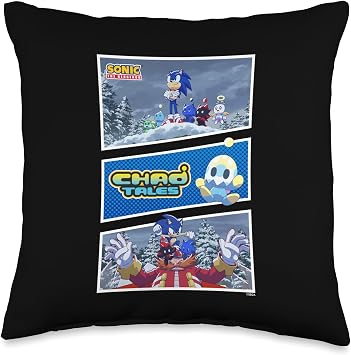 Sonic The Hedgehog - Chao Tales Sonic vs. Dr. Eggman Throw Pillow