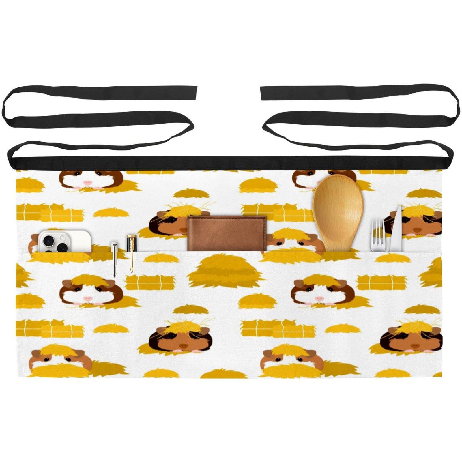 Lot de 3 tabliers courts de chef avec 3 poches pour cuisine et bistrot - 8