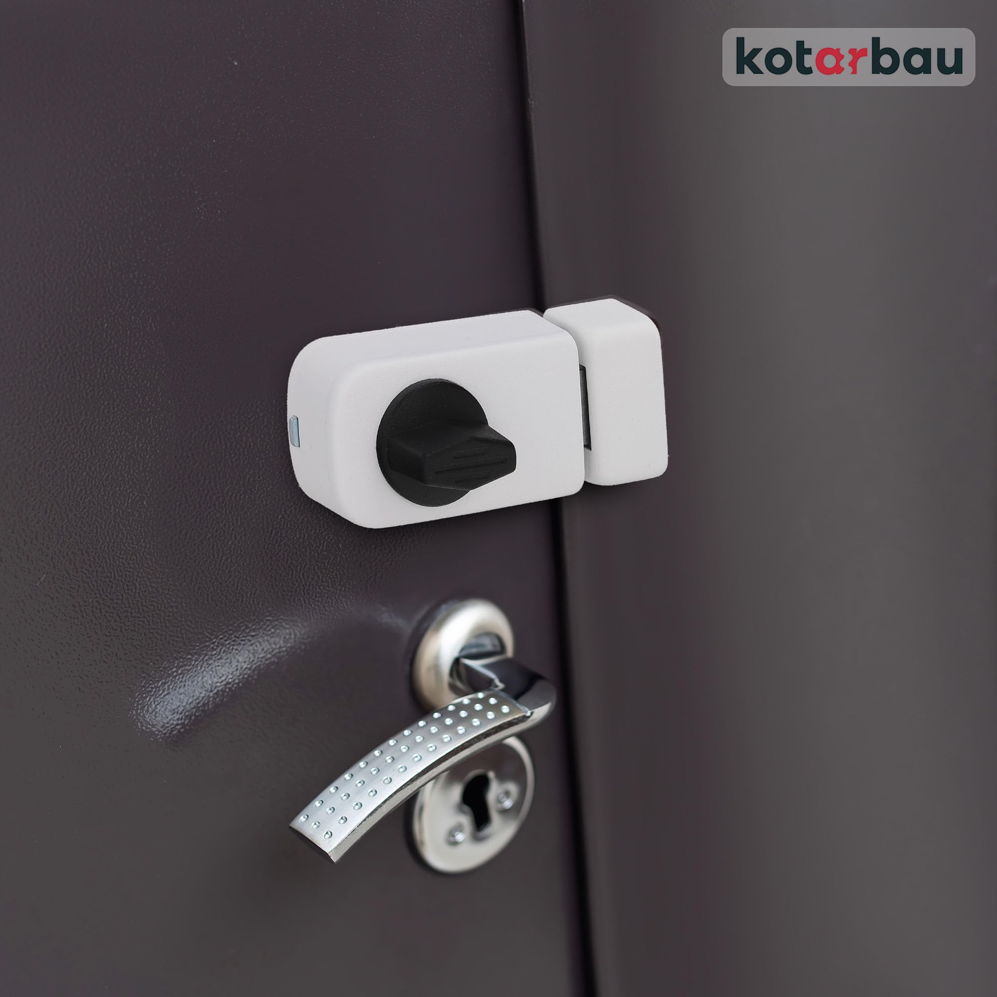 KOTARBAU® Cerradura adicional de 50/60 mm, 3 colores, con cilindro de cierre, diferentes cierres, cerradura para puerta, cerradura para puerta, cerradura de caja (blanco), 50/60 mm