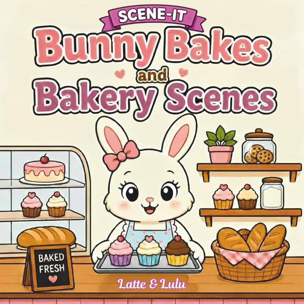 Bunny Bakes and Bakery Scenes: Cute and Cosy Bunny Bakery Colouring Book with Sweet Treats, Relaxing Scenes, and Simple Designs for Stress Relief (Scene-It Series) (SCENE-IT Cute & Cosy Coloring)