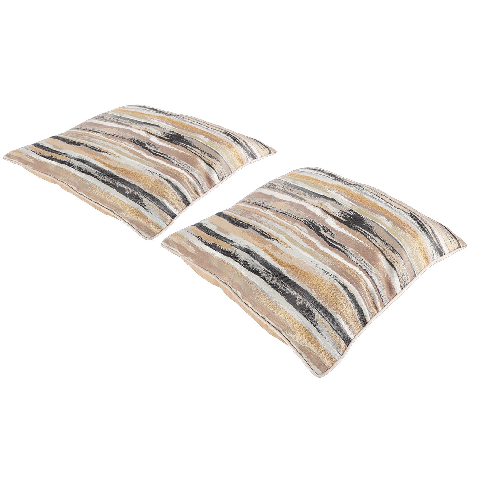 10 Federe per Cuscini, Federe Decorative, in Tessuto di Poliestere con Design Moderno in Stile Rustico in Oro, Ideali per Divano, Sedia, Letto e Decorazioni per la Casa (45,7x45,7 cm/18x18