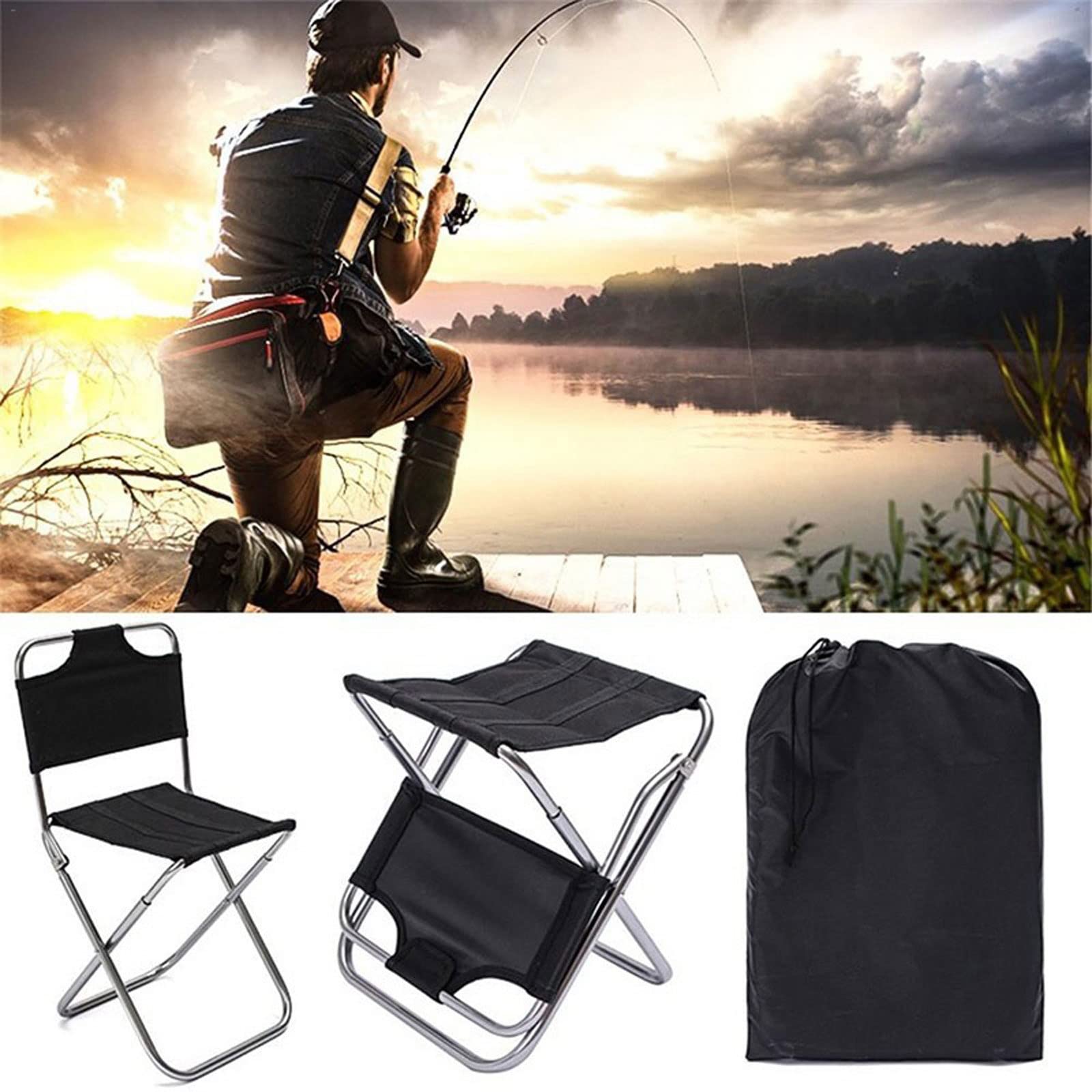 Sgabello da campeggio Sgabello da campeggio Sedia pieghevole portatile da esterno Sedia da viaggio for campeggio Escursionismo Pesca Sedia da picnic Strumento da pesca Sedia Mobili da esterno