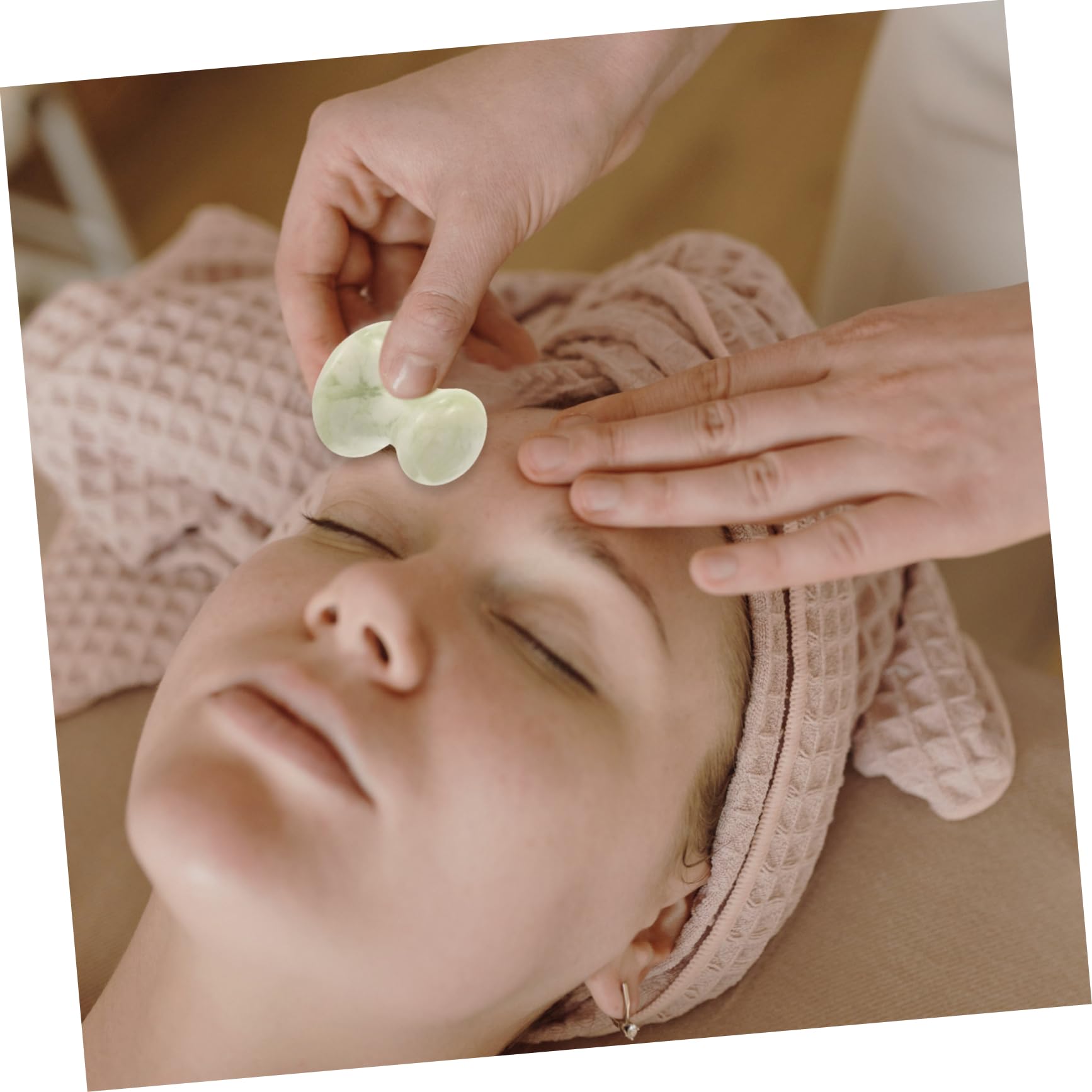 FRCOLOR 5stücke Jade Gesichts-massagegerät Aus Natürlichem Ergonomisches Pilzdesign Zur Linderung Von Schwellungen Und Verspannungen Für Gesichtspflege Und Wellness-anwendungen
