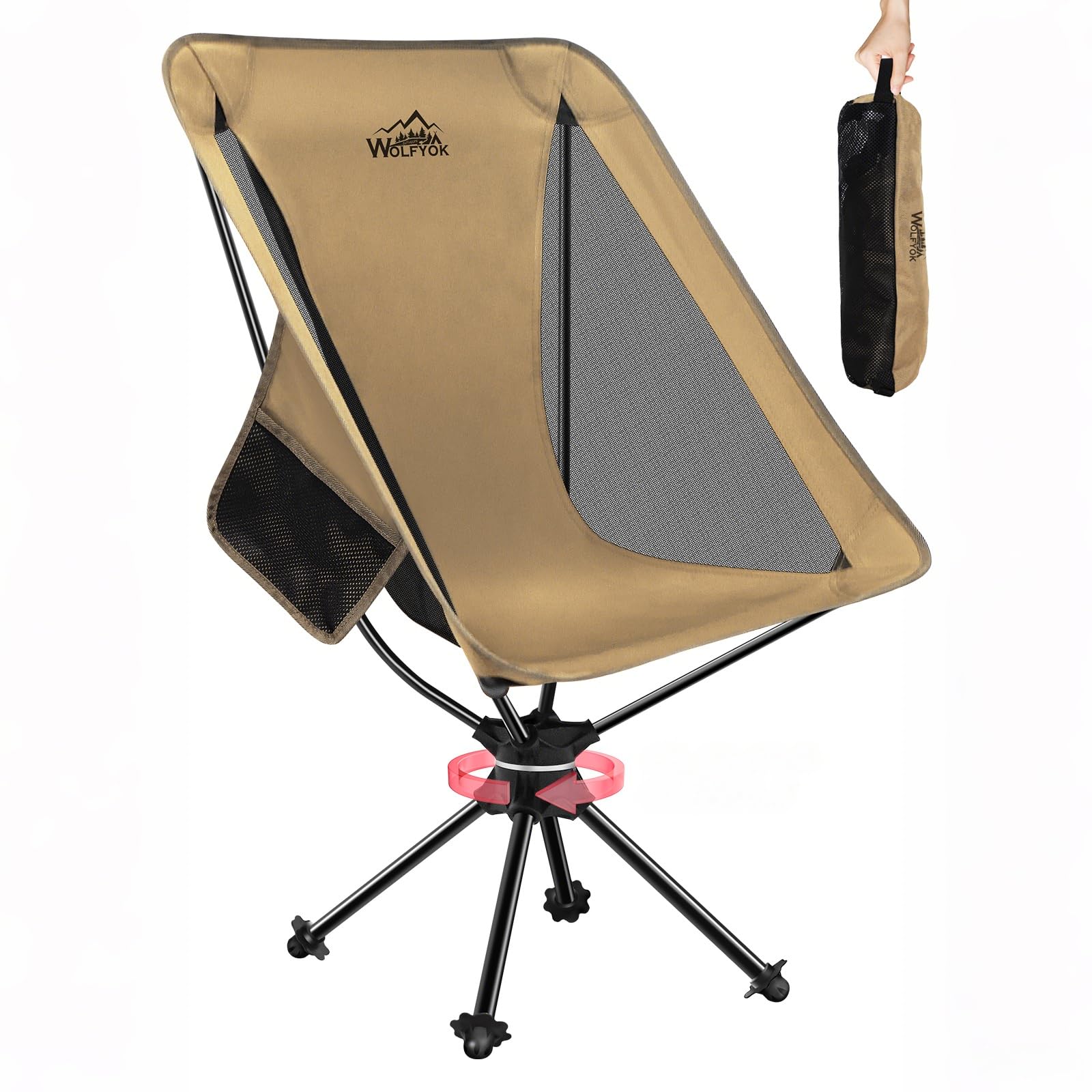 Amazon.co.jp: キャンプ 椅子 アウトドアチェア 【360°回転 通気＆防水