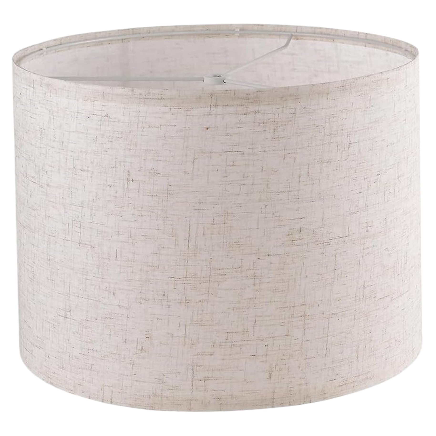 Ameble Drum Lamp Shades 13x10in Linen, Easy Assembly Replacement Lampshade for Table Floor Bedside Light