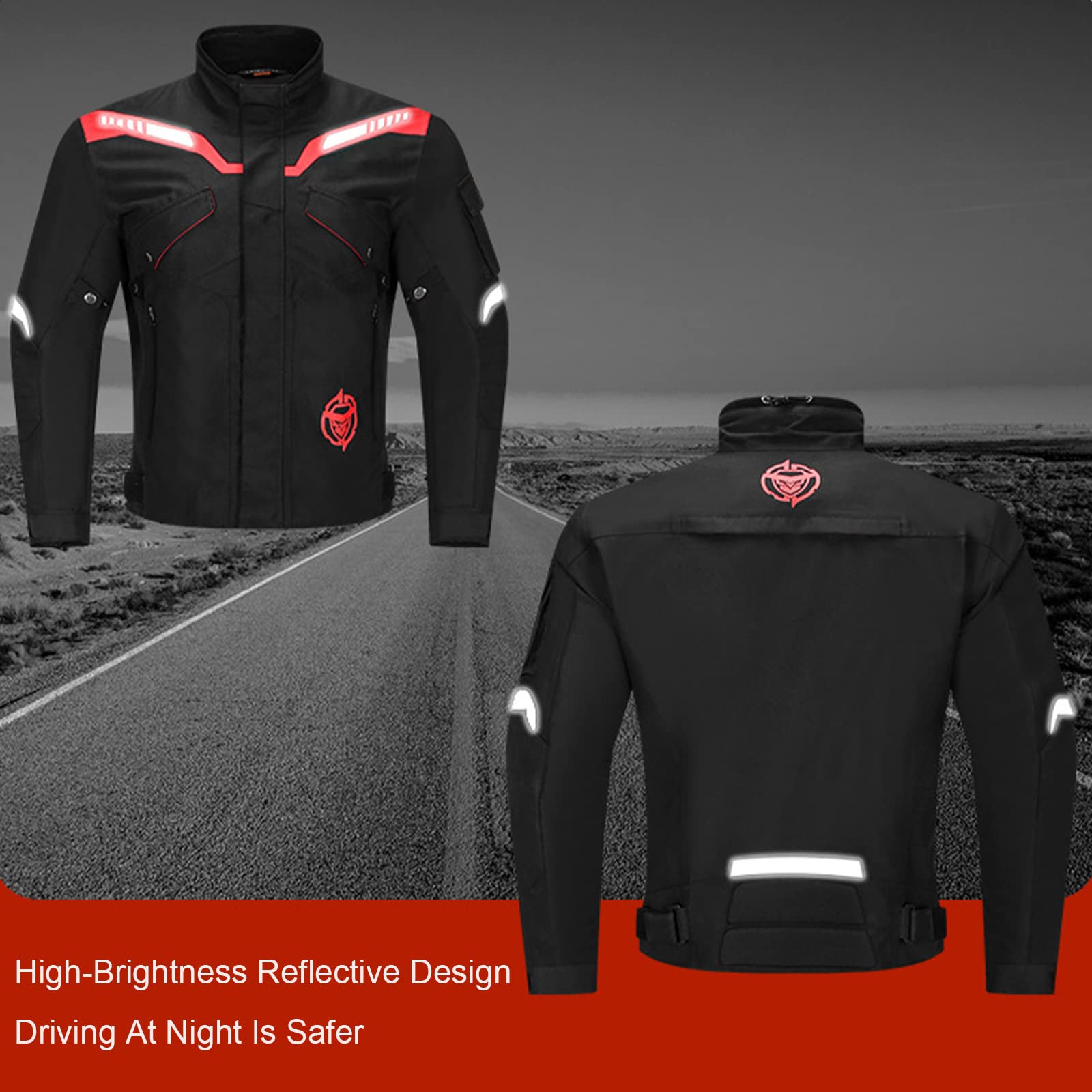 Winter Motorrad Jacke Hosen Set Herren wasserdichte Motorrad Mantel Hose Reflektierend Winddicht Fallschutz Radanzug