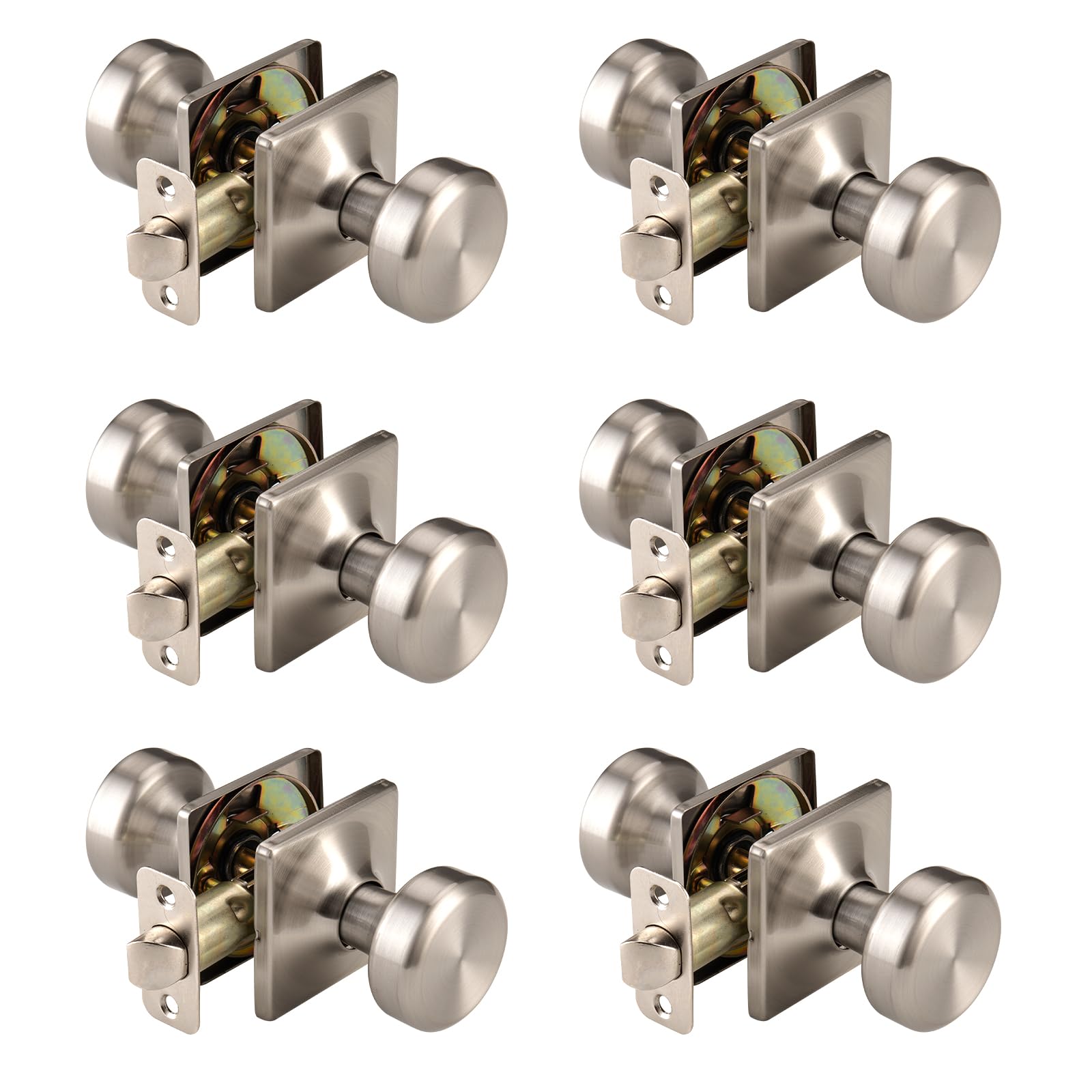 Black Door Knobs - 6 Pack Privacy Knobs -29