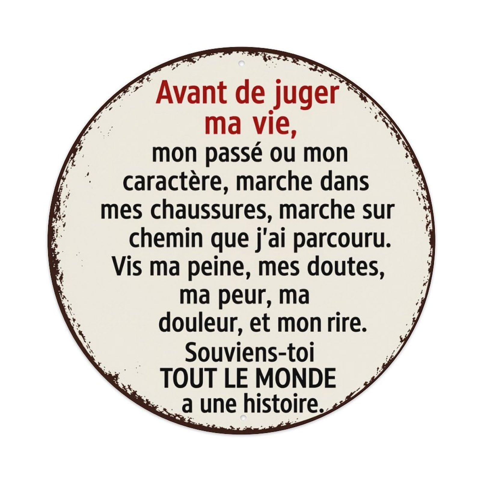 Before Judging My Life Round Tin Sign Vintage Style Metal Sign Home Bar Garden Wall Plaque Decor Metal Poster 8x8 Inch
