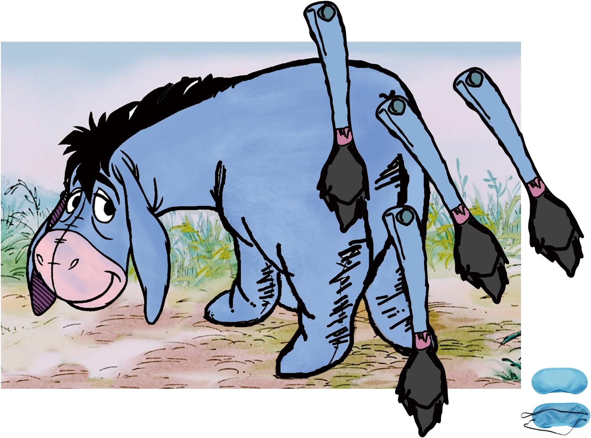 Winnie Party Games Pin The Tail Game for 20 Kids Fun Baby Shower Games Pooh Birthday Supplies Party Decorations