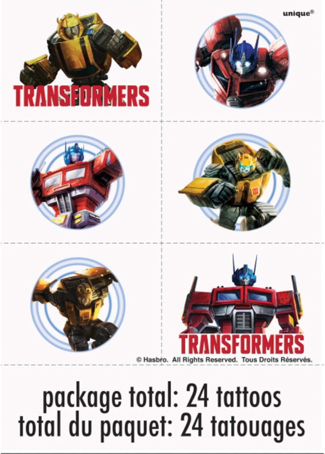 Transformers Temporary Tattoos - Assorted Designs, 24 Pcs : Beauty & Personal Care