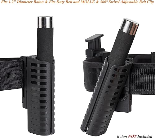 Miniatura 2 de TACNEX Soporte universal para bastón con cinturón de servicioMOLLE Clip Policía Baton Holster 16"-21"-26" Bolsa telescópica de bastón ASP Portador