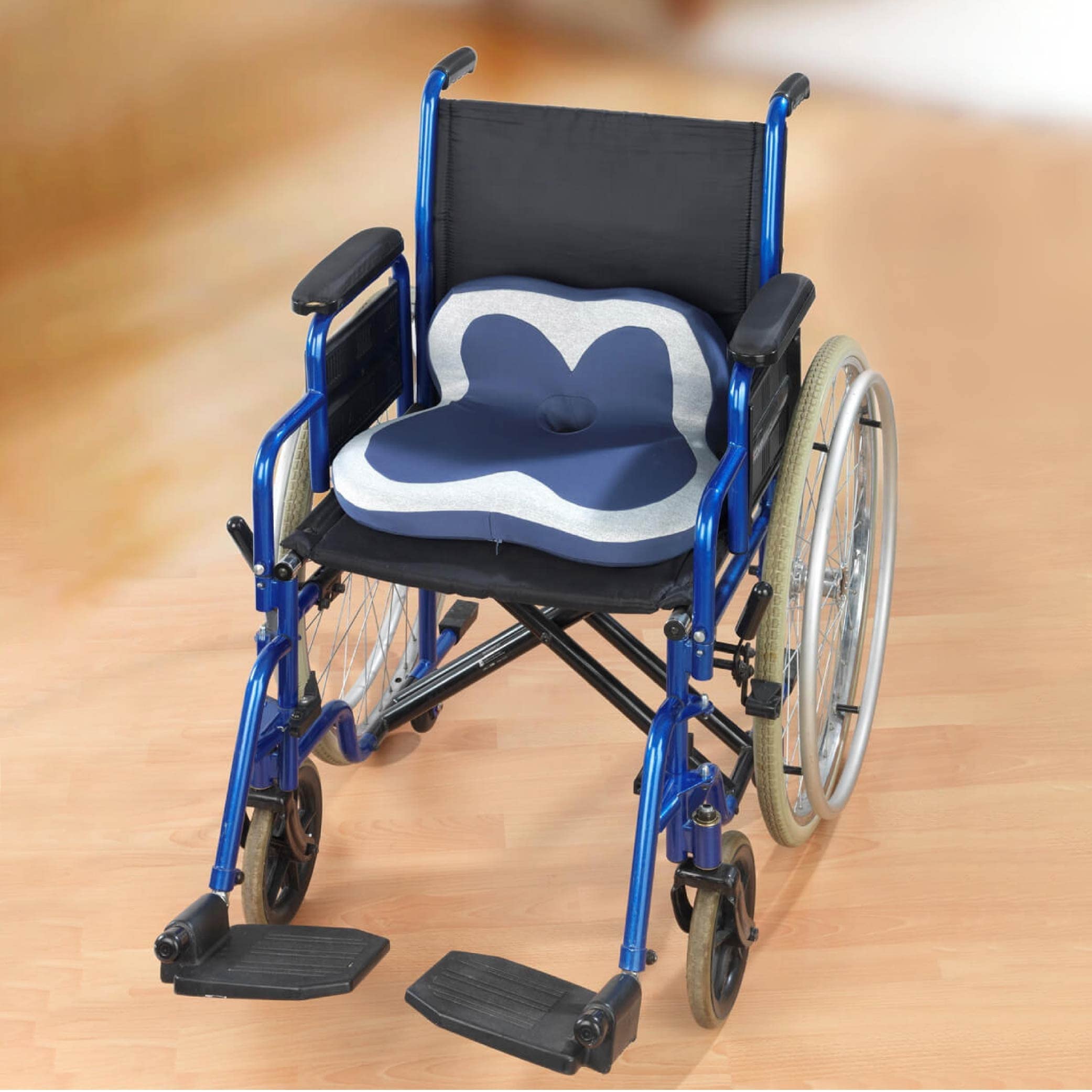 Maximex 9939770500 Cojín Ergonómico para Asiento Y Lumbar, Azul