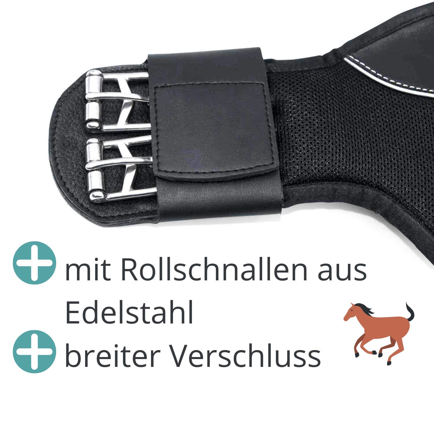 Kurzgurt Butterfly Länge 80 cm, schwarz Dressurgurt Rainer Gurt 5-10 cm LÄNGER BESTELLEN