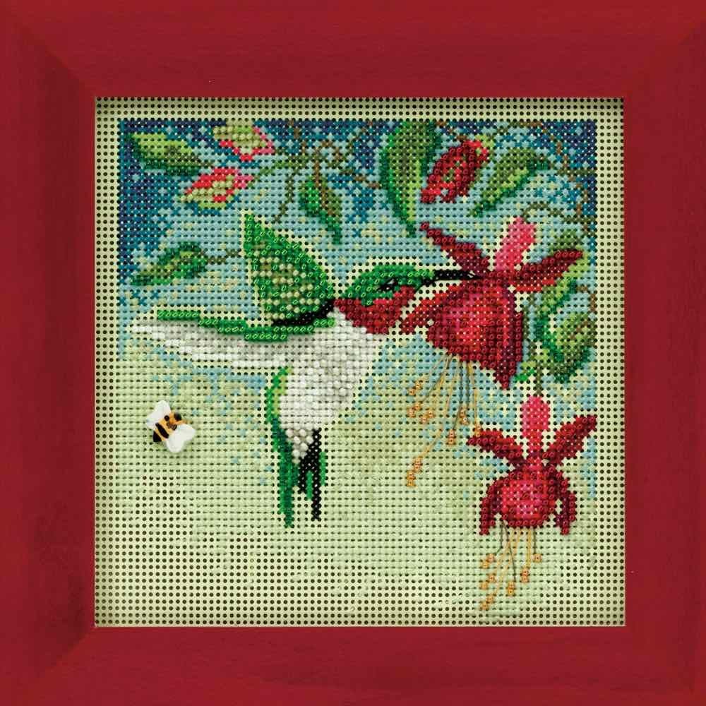 Mill Hill Hummingbird Beaded Counted Cross Stitch Kit Buttons & Beads 2011 Spring MH141104