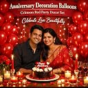 Propsicle Red Metallic Balloons for Birthday Decoration Love Theme gallery image