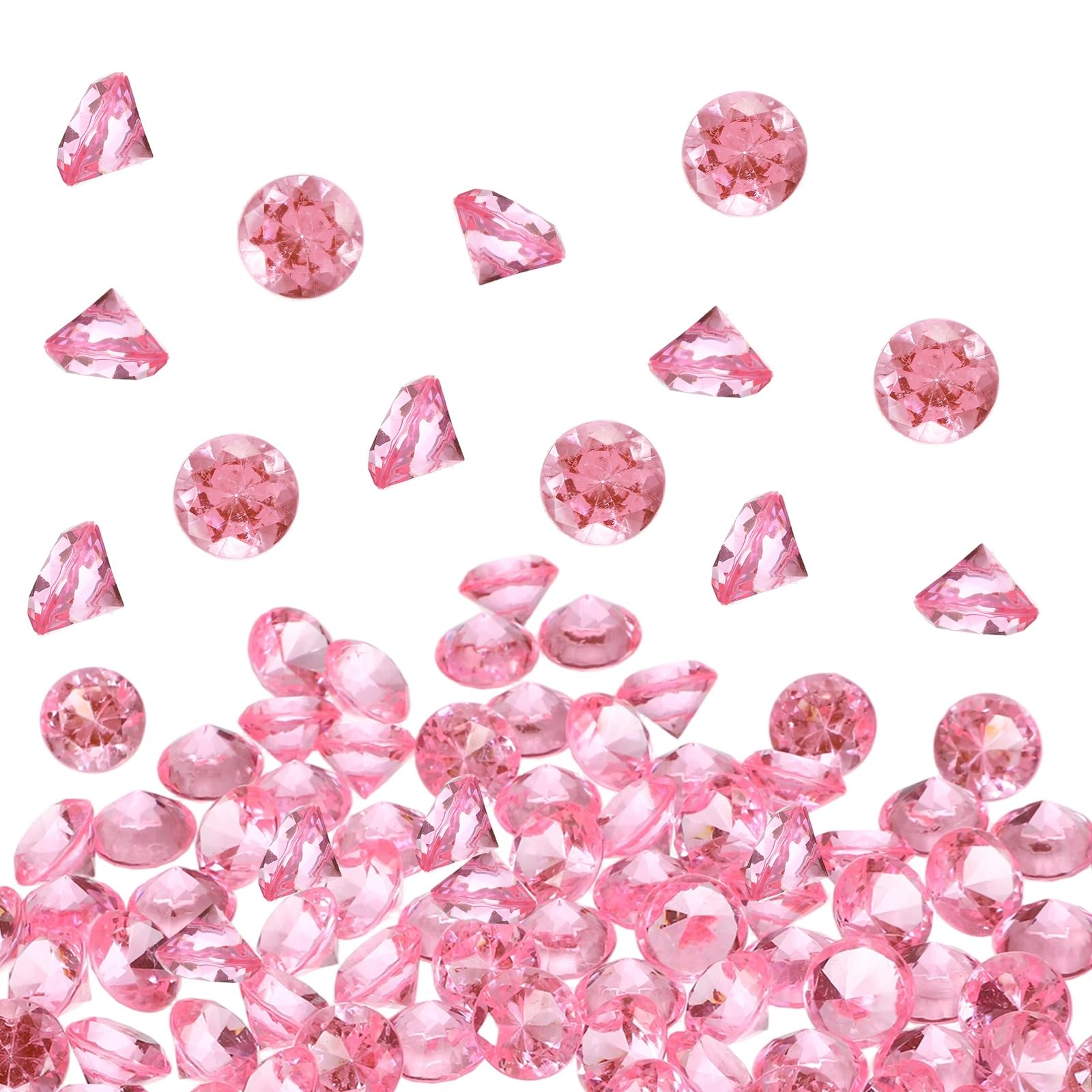 Faux diamants en acrylique rouge pour decoration de table de mariage et centre de vase en fete