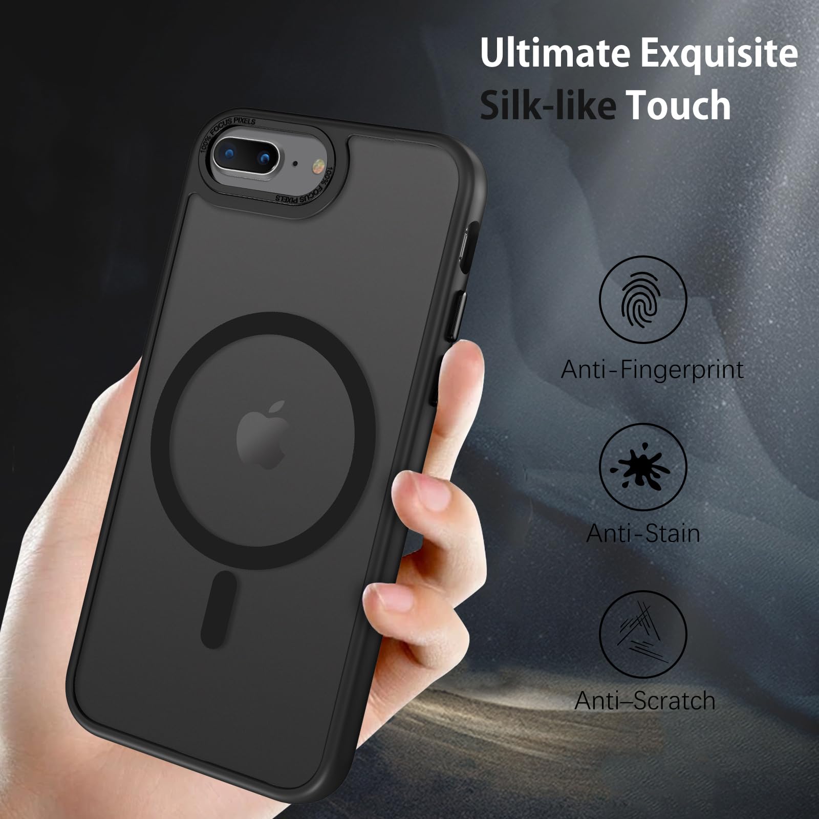 DUEDUE for iPhone 7 Plus/iPhone 8 Plus Case with Magnetic