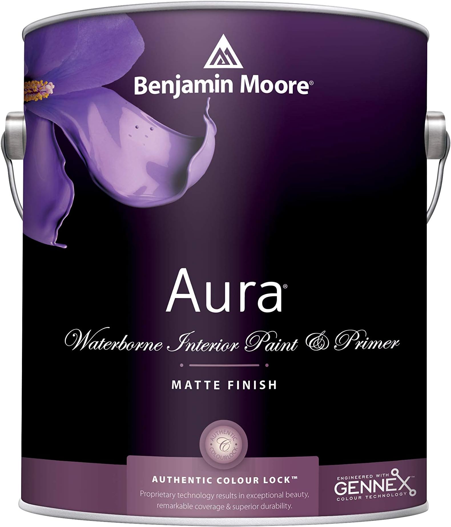 1G Benjamin Moore, WHITES, Aura Waterborne Interior Paint - Matte - Chantilly Lace