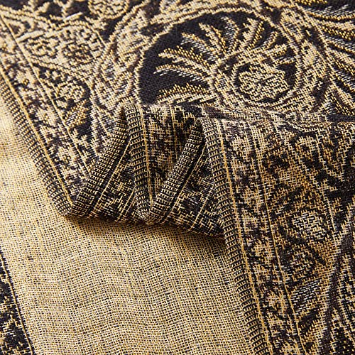 Big Paisley Pashmina Shawl Wrap Scarf Jacquard Double Layers Reversible with Tassels4