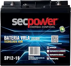 Bateria Estacionária VRLA (AGM) SecPower 12V - 18Ah - SP12-18