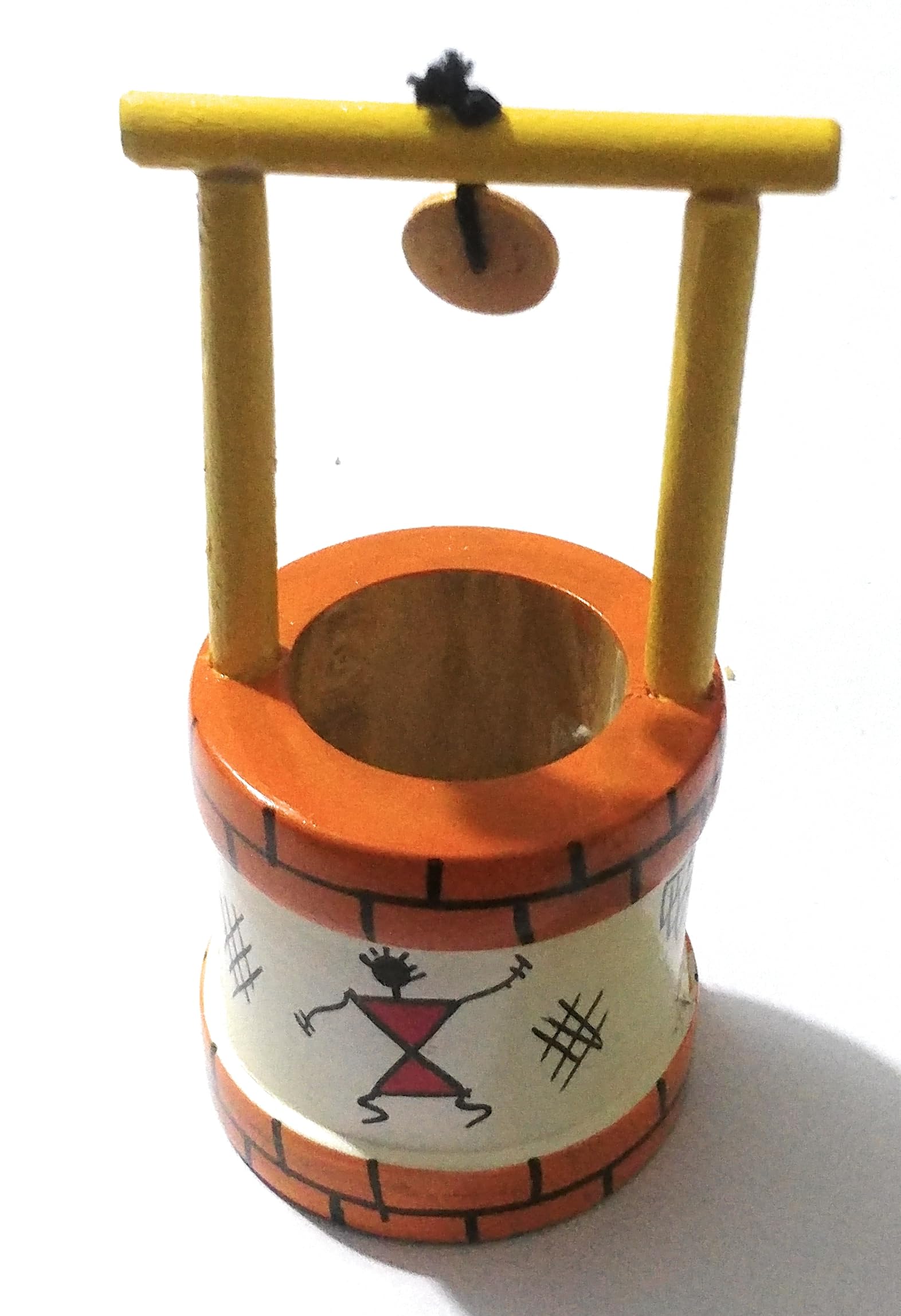 Crafts India® Handcrafted channapatna Wooden Village Well Doll/Toy(Medium)- 13cms (B0CBHM5QVK) Amazon Price History, Amazon Price Tracker