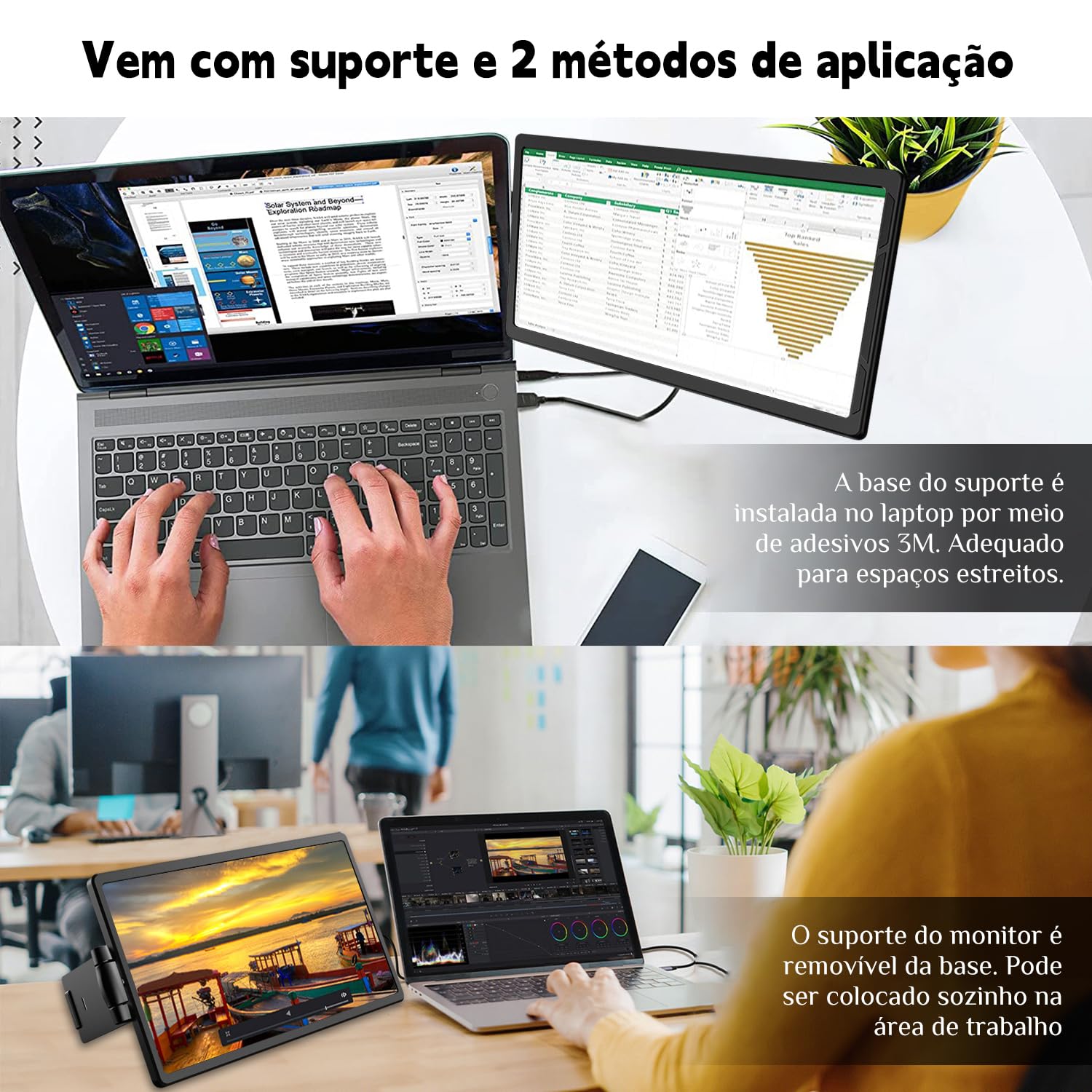 MacA1186とモニター Armazém Brasil】 Extensor De Monitor De Laptop, 13.3 inch Monitor