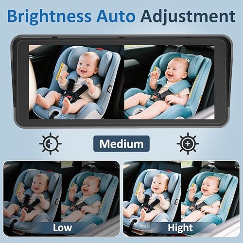 Miniatura 6 de 2-Kids Baby Car Camera for Seat Pantalla ultraancha de 6.9 pulgadas con dos cámaras orientadas hacia atrás - Cámara de asiento trasero alimentada