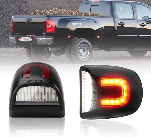 Carrep Conjunto de luz LED para matrícula, repuesto para Chevy Silverado 1500 2500 3500 Suburban Tahoe Sierra Yukon XL Escalade accesorios, 36