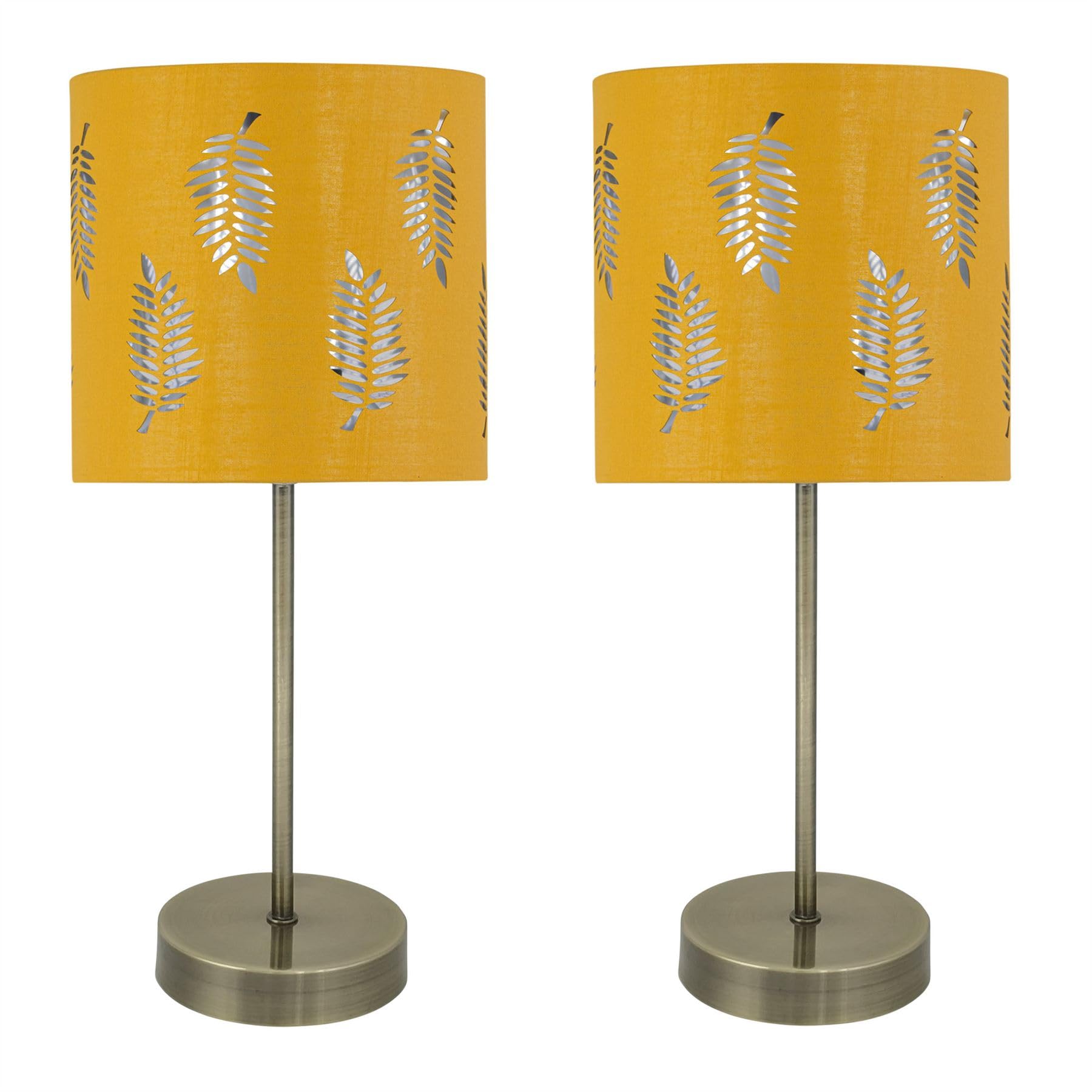 First Choice Lighting - Table Lamp - Antique Brass - Ochre