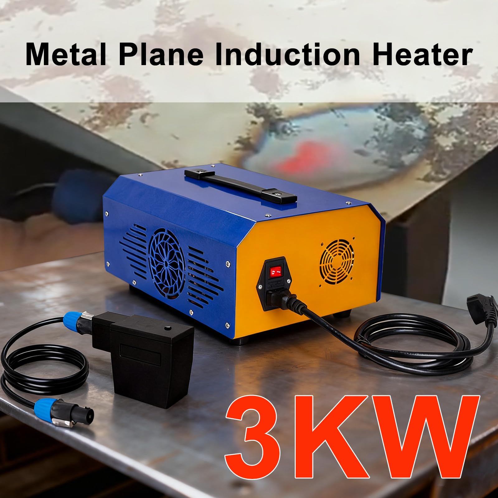 PrzenośNa Nagrzewnica Indukcyjna 3 Kw, Nagrzewnica Indukcyjna 110 V/220 V Do Napraw Blacharskich I Metalu Zastosowania Blach