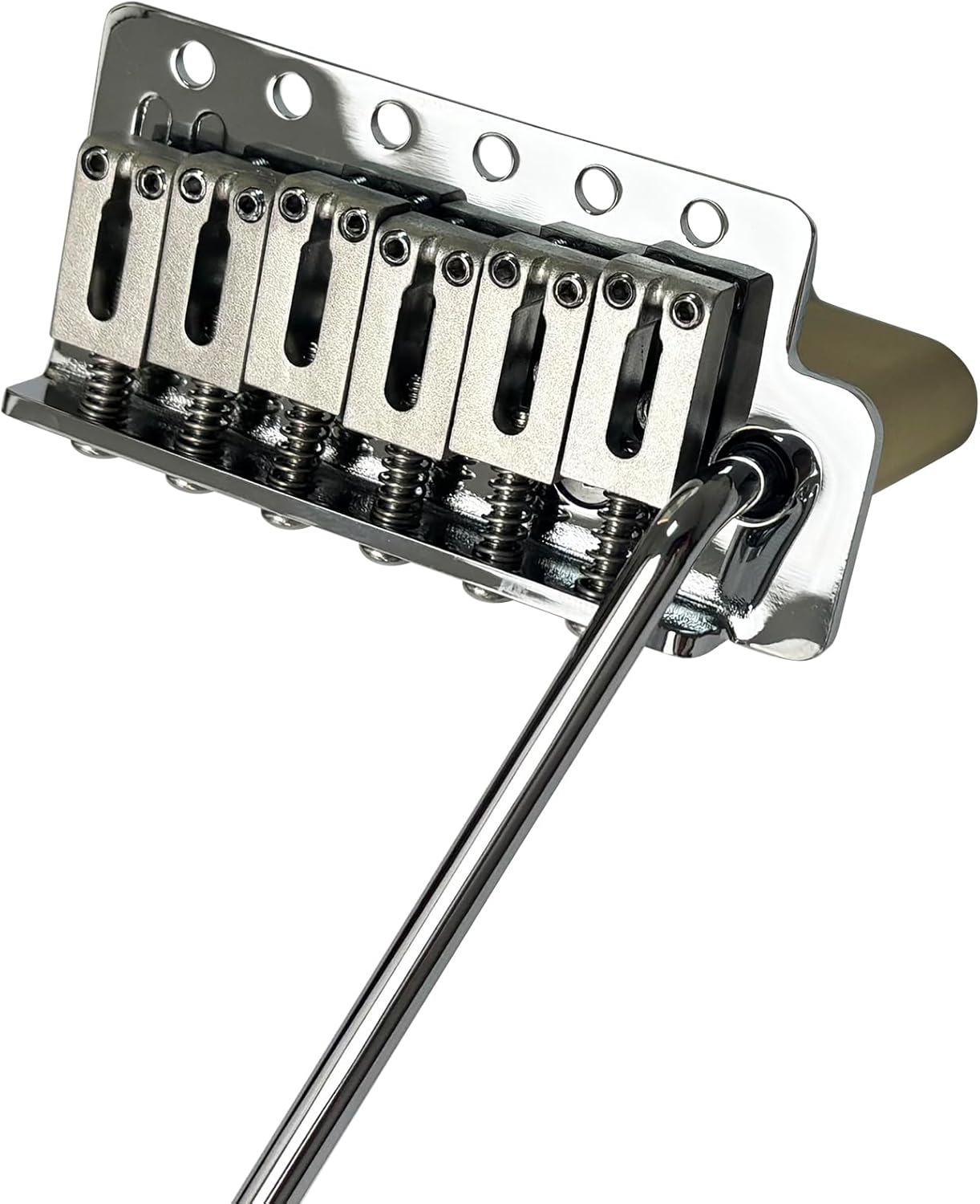 10.5mm Electric Guitar Bridge Gold 6 Point tremolo bridge Stainless Steel Saddles Plate Brass Block Electric Guitar Bridge 6 String Start Stratocaster