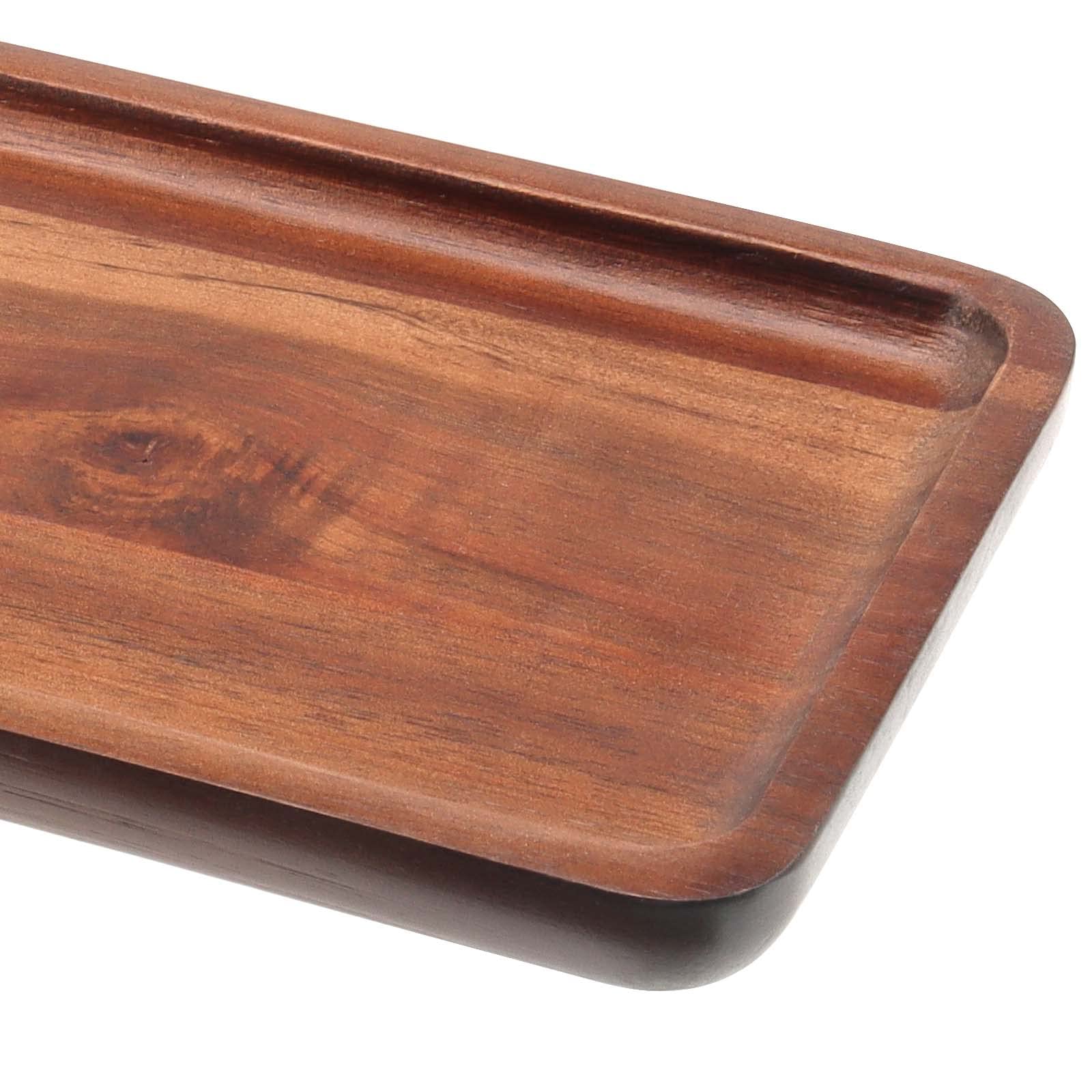 SEUNMUK 2 PCS Wooden Serving Platter, 13 X 9 Inch Rectangle - View #9