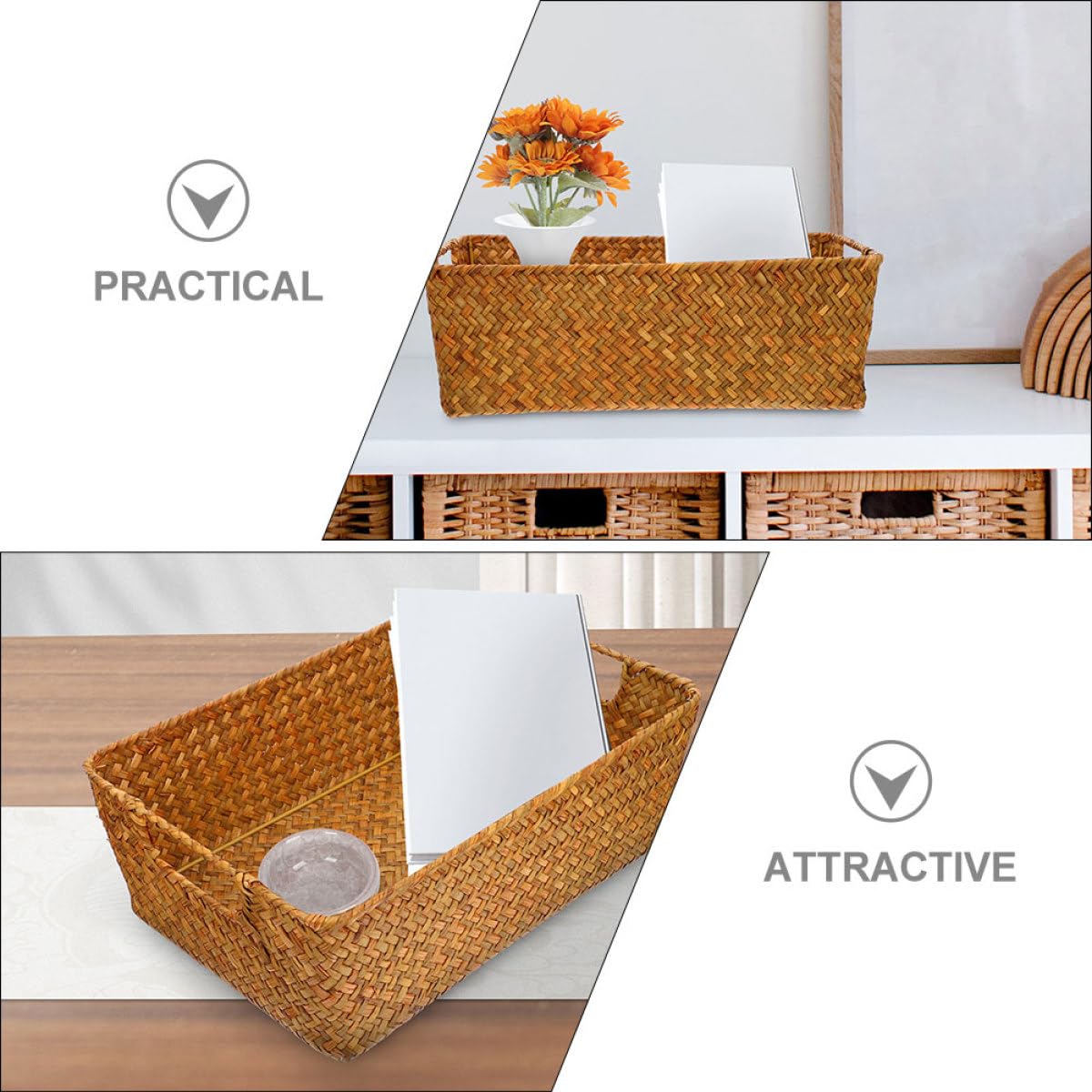 2 cestas de mimbre para pan, cestas Detive Sto para frutas y veterinarios, ideal para cocina y comedor, tejido a mano y diseño Slish
