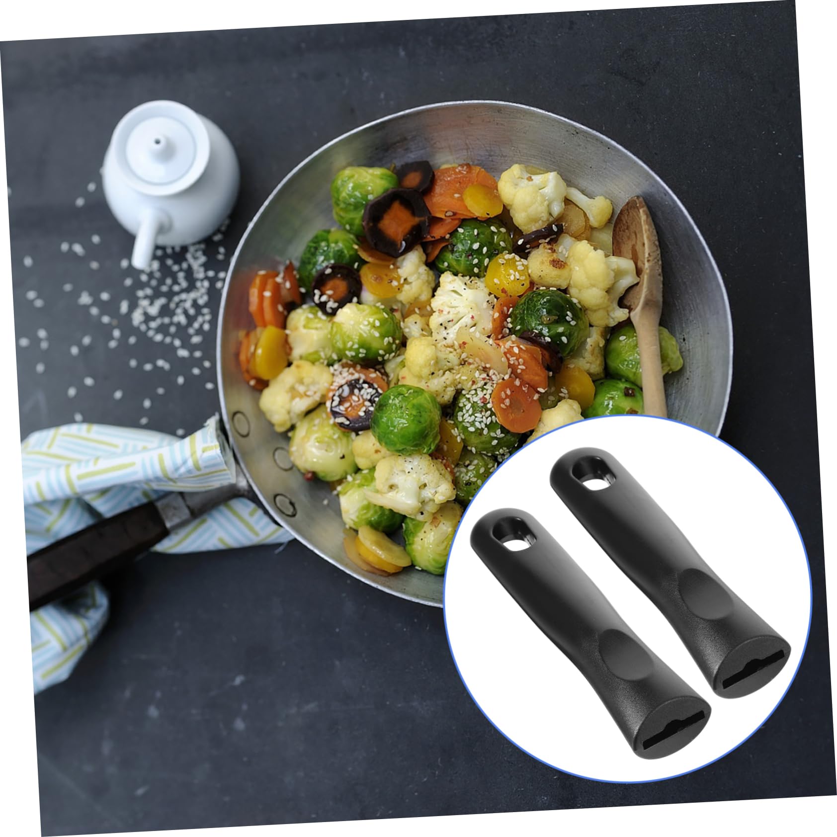 Manico Padella Manico Universale Per Padelle E Bistecchiere - In Bachelite Anti-Scottatura, Compatibile Con Molti Marchi Ricambi Manici Pentole